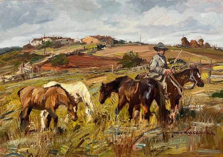 Quadro di Masaniello Luschi Maremma  - olio tela 